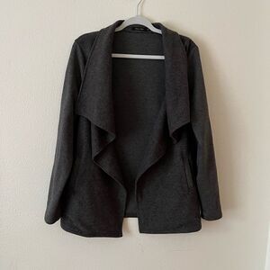 doe & rae women cropped open front cardigan L